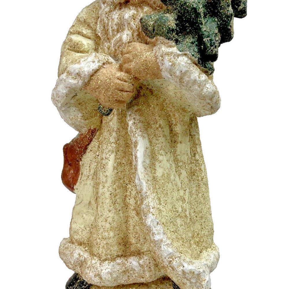 Santa Marc Robert’s Father Time Santa Glitter Folk Figure 13" Tall Vintage